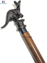 Brass Antique Kangaroo Handle Walking Stick Antique Solid Brass Nautical Style  - £38.66 GBP