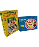 Shaped Nursery Rhyme Picture Puzzles By Warren Built Rite Vintage Scarce - €12,58 EUR