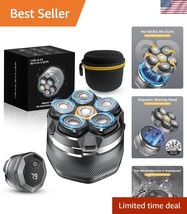 Lightweight Electric Shaver for Men - Waterproof 6D Shaving Head &amp; LED D... - $45.00