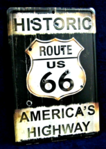 Route 66 - RUSTIC - *US MADE* Embossed Metal Tin Sign - Man Cave Garage ... - $15.75