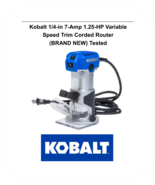 Kobalt 1/4-in 7-Amp 1.25-HP Variable Speed Trim Corded Router (NEW IN TH... - £59.31 GBP