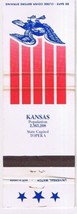 Matchbook Cover State Of Kansas Topeka - £3.12 GBP