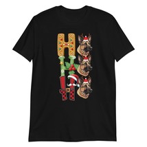 HO HO HO Santa German Shepher Christmas T-Shirt | Dog Lover Shirt Black - $18.13+