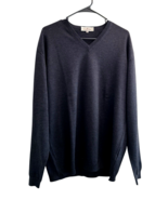 Ermenegildo Zegna Sweater Men XL 54 Black 100% Wool V Neck Made in Italy... - $1,747.02 MXN
