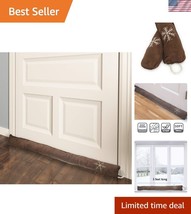 Durable Polyester 36-Inch Door Draft Stopper - Brown &amp; White Snowflake D... - $37.00