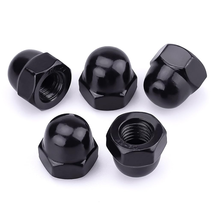 25PCS 1/4&quot;-20 Hex Acorn Cap Nuts, 304 Stainless Steel, Black Oxide Finish - $14.43