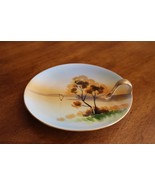 Vintage Kokura Japan Landscape Scene Lemon Plate 6.25&quot; Tree Meadow Boat ... - $14.95