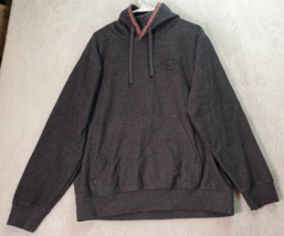 Dark Seas Division Hoodie Mens Medium Gray Cotton Long Sleeve Logo Draws... - $23.86