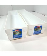 Vintage Rubbermaid Drawer Organizer set 2 white 2917 plastic bins contai... - €21,60 EUR