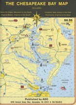 The Cheasapeake Bay Map Havre de Grace Vineland Virginia Beach Richmond  - £14.21 GBP
