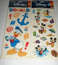 Disney Sandylion Mickey Mouse Donald Duck BIG 15&quot; Packs 1 Sheet Each NEW VTG - £5.87 GBP