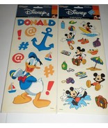 Disney Sandylion Mickey Mouse Donald Duck BIG 15&quot; Packs 1 Sheet Each NEW... - £5.93 GBP