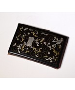 Rare 19C antique metal intarsia over lacquer pocketbook card game notebo... - £149.41 GBP