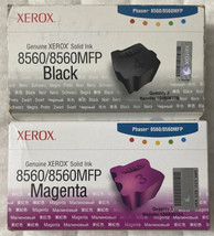 Xerox 108R00726 108R00724 Black & Magneta 8560 Solid Ink Set Sealed Retail Boxes - $39.98
