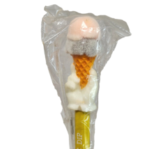 VINTAGE 1980&#39;s DOUBLE DIP FLOCKED ICE CREAM CONE YELLOW PENCIL NEVER USED - $19.00