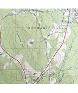 Map Mechanic Falls Maine USGS 1981 Topographic Geological 1:24000 27x22&quot;... - €38,51 EUR