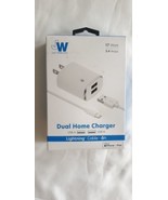 Just Wireless Dual Home Charger 17 watt /3.4A USB-A with 6ft Cable For i... - $14.11 CAD