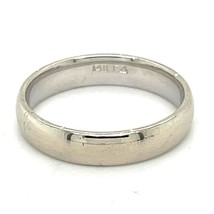 4.1mm Wedding Band Ring REAL Solid 14k White Gold 3.8g Size 7 - $637.29 CAD