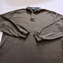 Polo Ralph Lauren Men's Brown Cotton Polo Shirt Long Sleeve Size XL image 6