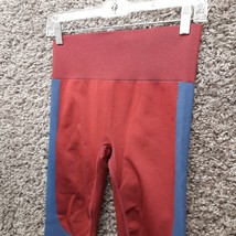 Joylab Leggings Women Large Maroon Blue Athletic Athleisure Stretch Yoga... - $16.67