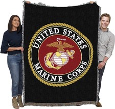 Pure Country Weavers Us Marine Corps - Emblem Blanket - Gift Military, 72X54 - £58.24 GBP