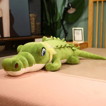Lying Crocodile Plush Pillow Cartoon Stuffed Soft Animal Cushion Dolls Birthday  - £25.01 GBP