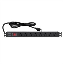 19&quot; 1U Rack Mount Pdu Power Strips 6 Or 8 Outlet Mountable Power Strip, ... - $50.99