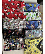 Lot Of 9 Boldly Patterned V- Neck Scrub Top Womens XL - $49.00