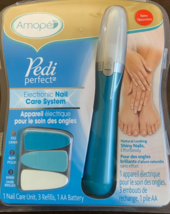 Pedi Perfect Electronic Nail Care System, W/ 3 Refills SEALED NEW Amope - $10.88
