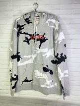 Levi&#39;s Camo Gray Black White Long Sleeve Pullover Hoodie Sweatshirt Mens XXL - £30.63 GBP