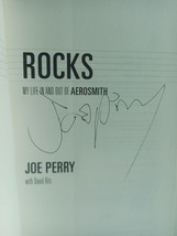Autographed Signed by JOE PERRY ROY TABANO Aerosmith &quot;Rocks&quot; 1st.ed. Boo... - £62.28 GBP