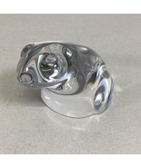 ORREFORS Sweden Crystal Clear Glass Frog Figurine Paperweight - 3”H - Si... - $14.84