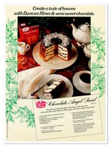 Print Ad Duncan Hines Chocolate Angel Swirl Recipe Vintage 1986 Advertis... - $9.70