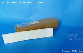 30 Pcs Box Round Shape Air Tite Coin holder 19 24 29 34 39mm High Quality White - £13.48 GBP