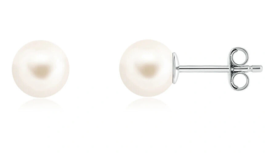 Crislu Pearl Stone Solitaire Stud Earrings 2.0 ctw June birthstone - £23.62 GBP