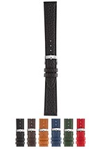 Morellato Duster Coated Genuine Leather Watch Strap - Black - 14mm - Chrome-plat - £18.97 GBP