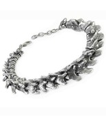 Alchemy Gothic Vertebrae Pewter Bracelet Metal Spine Bone Links Chain Pu... - $95.67 CAD