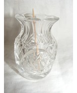 Vintage Crystal Cut Glass Toothpick Holder Whirling Buzz Saw Design - €21,22 EUR