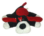 Red White Black Heart Eye Puppy Dog Plush Floppy 15&quot; Stuffed Animal Love... - $19.68