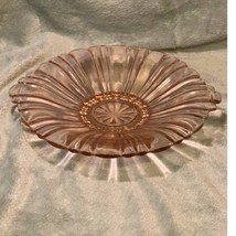 Vintage Anchor Hocking Shallow Cafe Pink Depression Glass Scalloped Edge... - £13.23 GBP