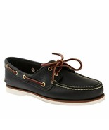 Timberland Mens 2 Eye Classic Handsewn Leather Boat Shoes Navy Blue Styl... - £127.88 GBP