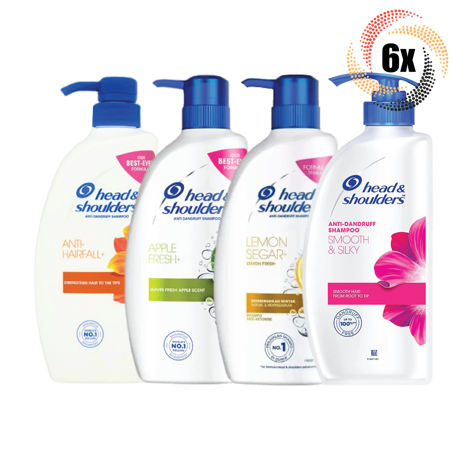 6x Bottles Head & Shoulders Variety Anti-Dandruff Shampoo | 720ml | Mix & Match! - $86.93