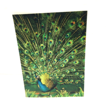 Vintage 3D LENTICULAR Peacock Wild Plastic Nature Card Wonder Co. Tokyo ... - £26.04 GBP