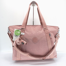 Kipling Skyler Large Shoulder Bag Zip Tote TM5601 Polyamide Rosey Rose $139 NWT - £79.89 GBP