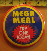 Mega Meal Try One Today Pinback Button - £2.89 GBP