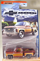 2018 Matchbox Chevrolet Trucks 100 Years &#39;75 CHEVY STEPSIDE Brown w/Tri Cut Sp - £8.26 GBP