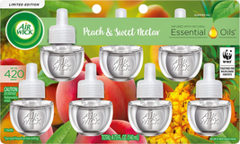 Plug in Scented Oil Refill, 7 Ct, Peach &amp; Sweet Nectar, Air Freshener, E... - £13.83 GBP