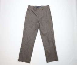 Vintage J Crew Mens 32x30 Classic Fit Wool Stretch Wide Leg Chino Pants ... - $54.40