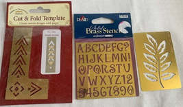 Small Arrow Template Alphabet &amp; Leaf Embossing Stencil set - £6.29 GBP