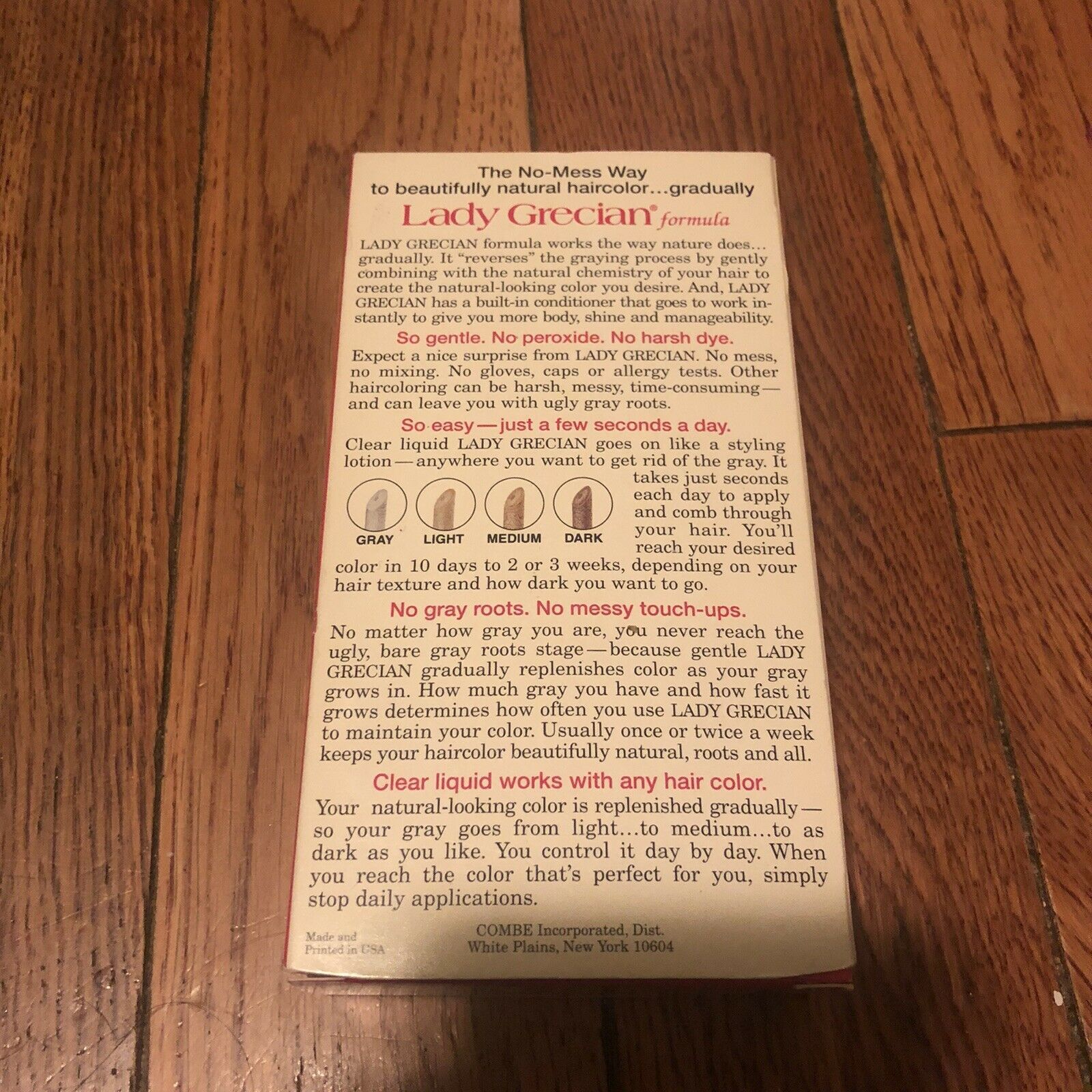 Lady Grecian Formula 4oz Lead Acetate Gray Hair Color Conditioner NEW